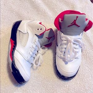 Jordan 5 Fire Red Preschool shoes size 13c